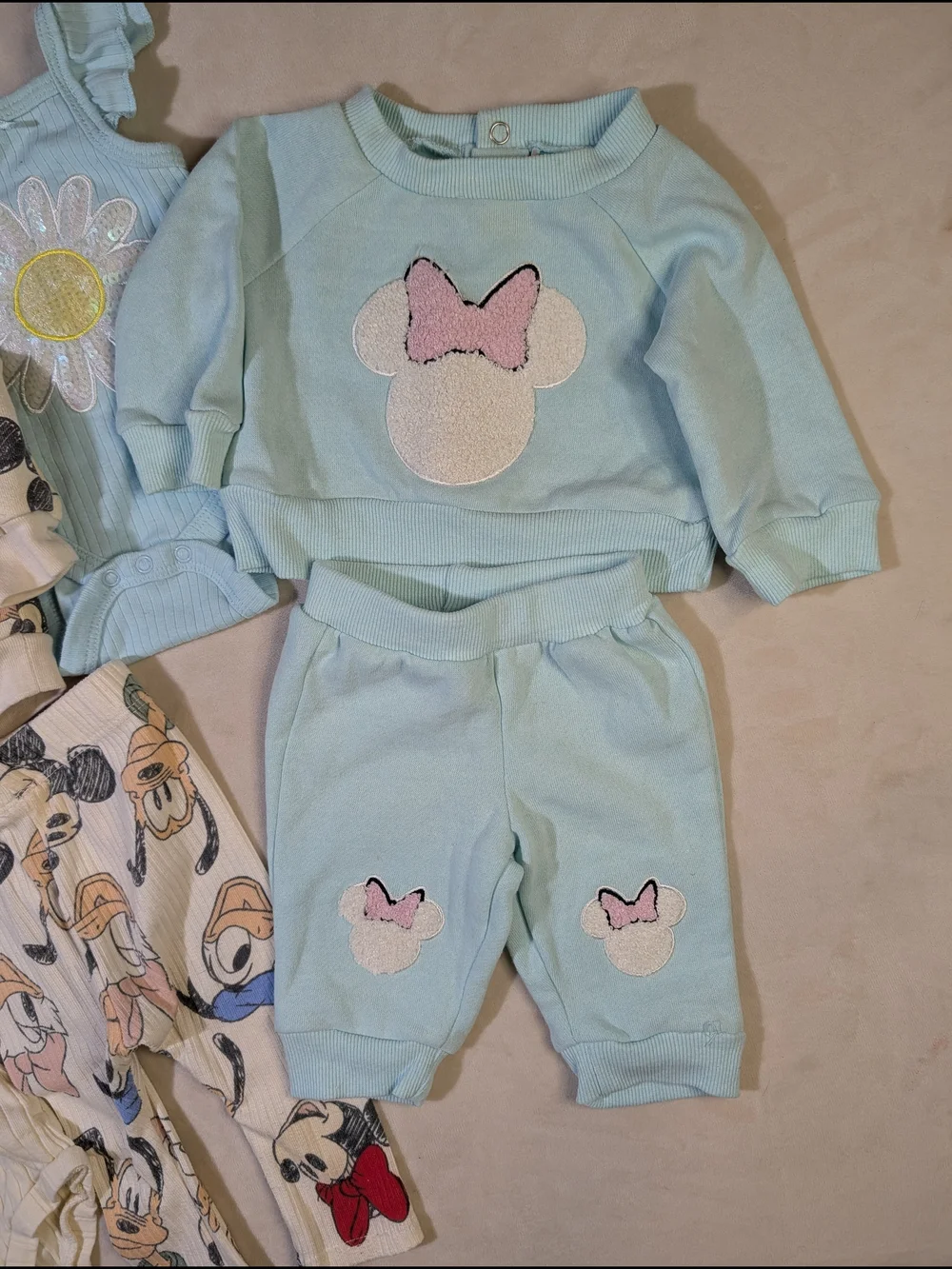 Official Disney Baby Bundle - Sweater & Pant Sets With Bonus Bodysuit